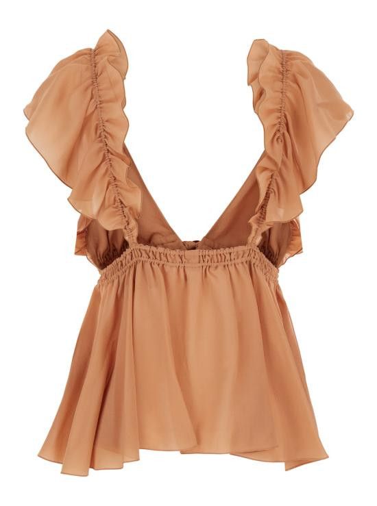 Chloe CHLOE Women Tops CH24AHT4100226W Beige Size XS / US 0-2 / IT 36-38 - 2 Thumbnail