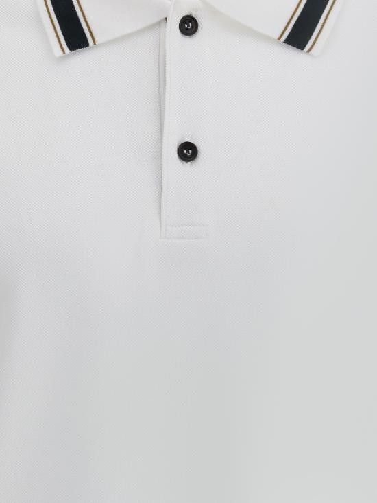 Salvatore Ferragamo SALVATORE FERRAGAMO Men Polo Shirts 786175 002 WHITE Size US XL / EU 56 / 4 - 3 Thumbnail