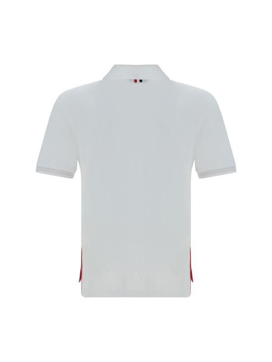 Thom Browne THOM BROWNE Men Polo Shirts MJP022A01455 100 WHITE Size US M / EU 48-50 / 2 - 2 Thumbnail