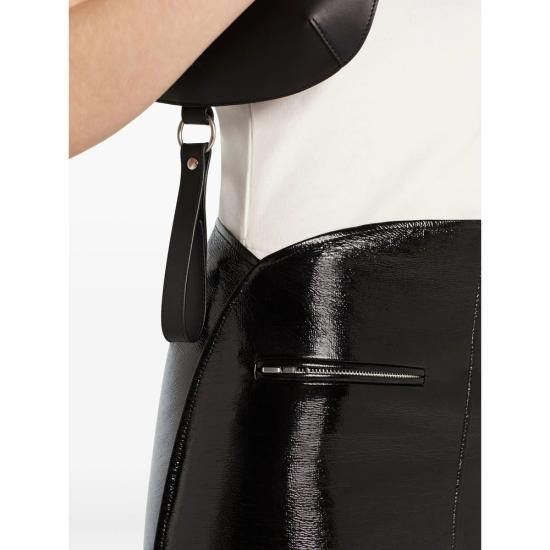 Courreges COURREGES Women Mid Skirts 325CJU303VY 0014 9999 BLACK Size 26" / US 2 / IT 38 - 2 Thumbnail