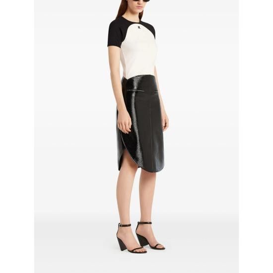 Courreges COURREGES Women Mid Skirts 325CJU303VY 0014 9999 BLACK Size 26" / US 2 / IT 38 - 5 Thumbnail
