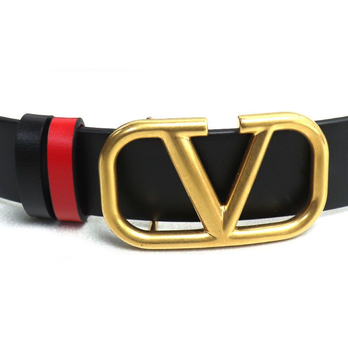 Valentino Valentino Valentino Garavani VLogo Leather Belt Leather Other ZW2T0T15ZFR Size ONE SIZE - 3 Thumbnail