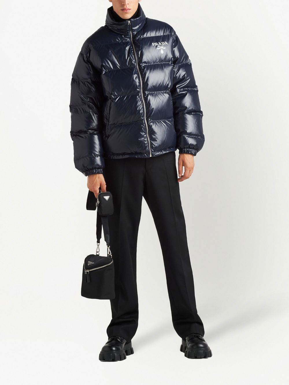Prada logo-print puffer jacket Size US S / EU 44-46 / 1 - 2 Thumbnail