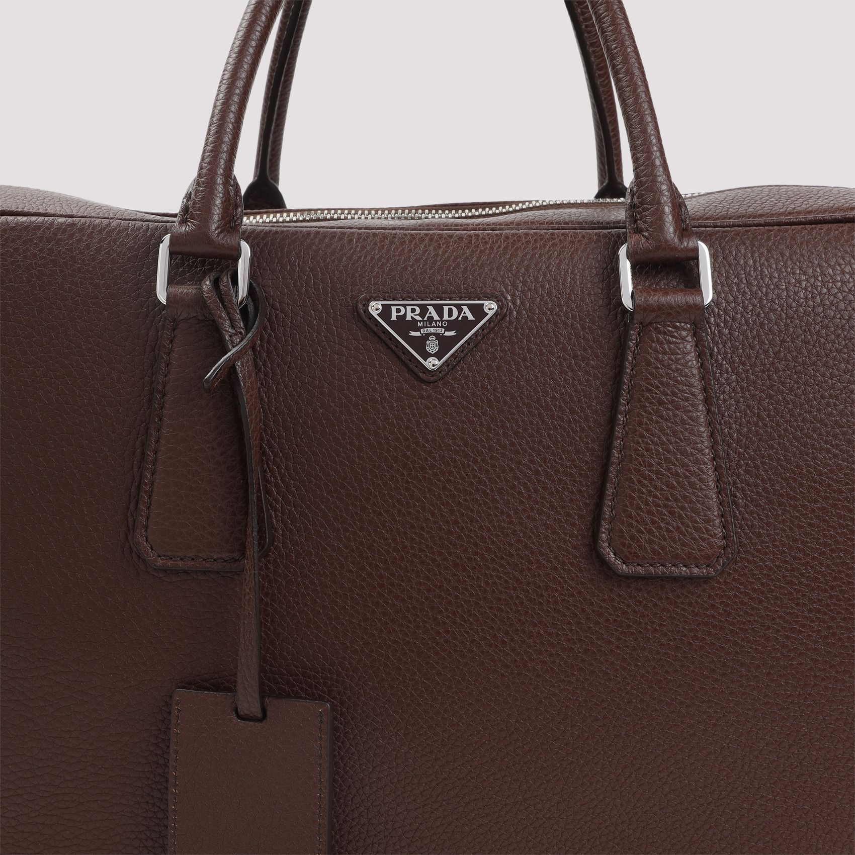 Prada Prada Grained Leather Tote Bag Size ONE SIZE - 4 Thumbnail