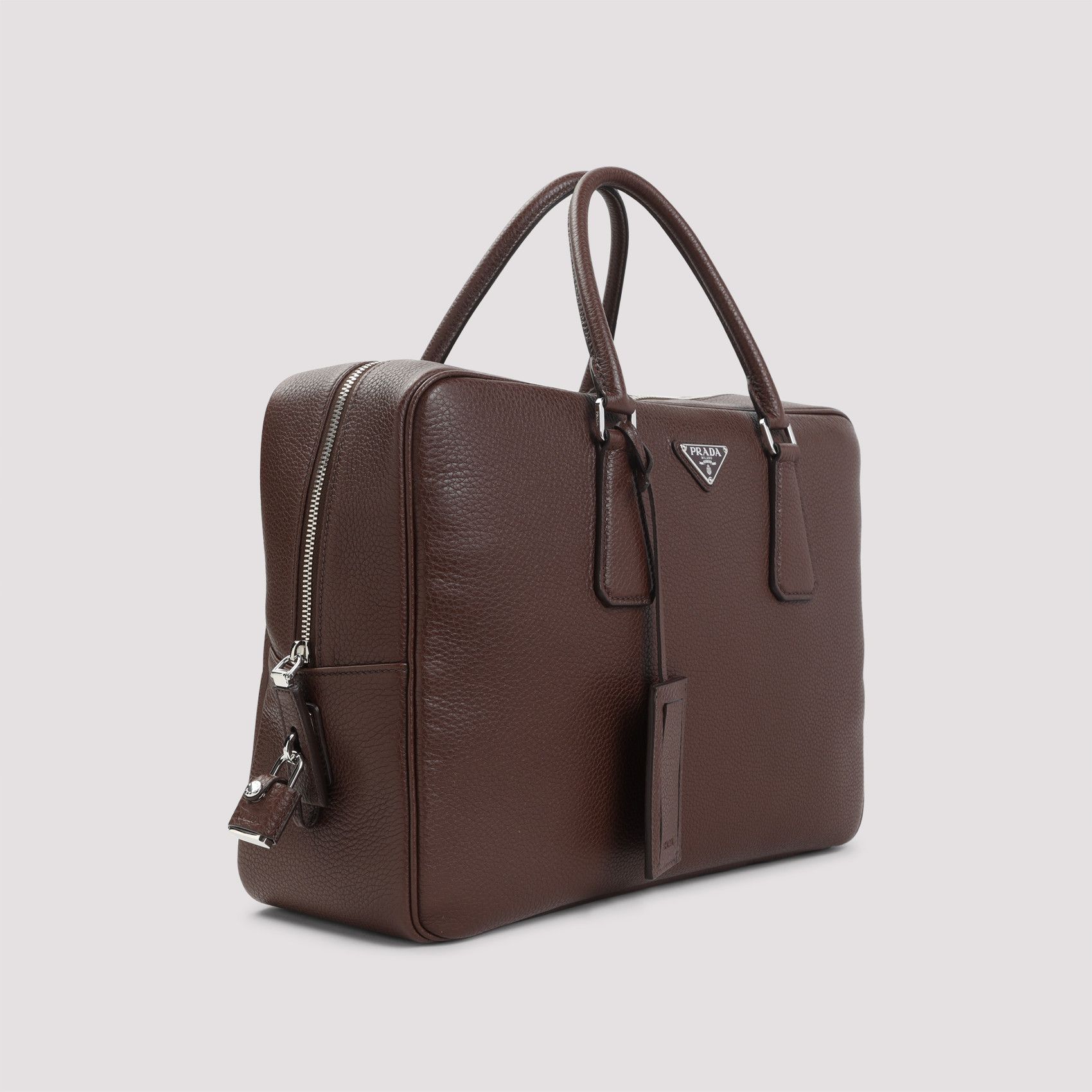 Prada Prada Grained Leather Tote Bag Size ONE SIZE - 2 Thumbnail