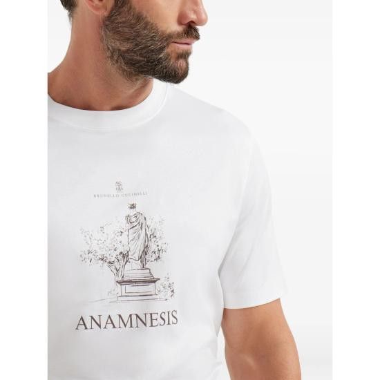 Brunello Cucinelli BRUNELLO CUCINELLI Men T-Shirts M0B138485 CC770 WHITE Size US S / EU 44-46 / 1 - 3 Thumbnail