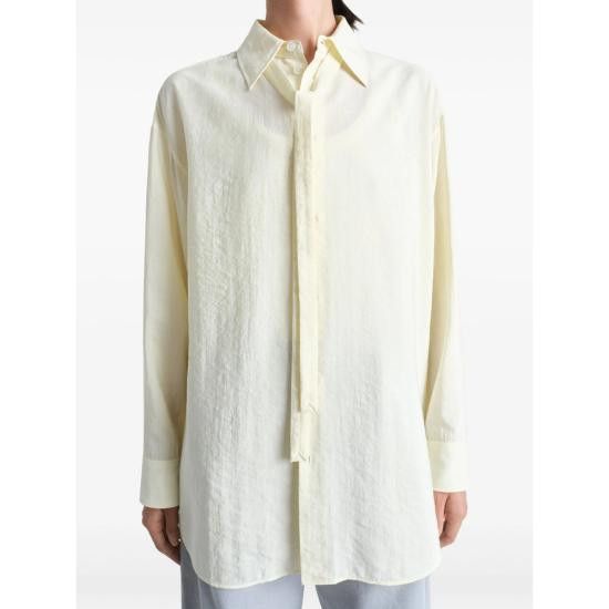Lemaire LEMAIRE Women Shirts SH1051 LF1308 BG222 WHITE Size XS / US 0-2 / IT 36-38 - 3 Thumbnail
