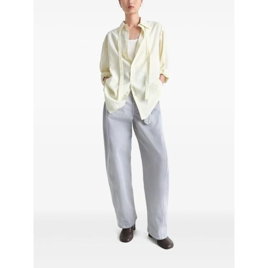 Lemaire LEMAIRE Women Shirts SH1051 LF1308 BG222 WHITE Size XS / US 0-2 / IT 36-38 - 4 Thumbnail