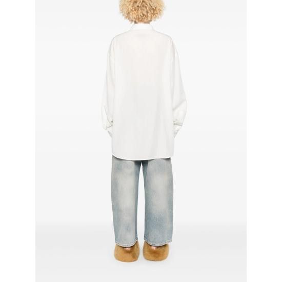 Balenciaga BALENCIAGA Women Shirts 814019 TRO37 9012 WHITE Size XS / US 0-2 / IT 36-38 - 5 Thumbnail