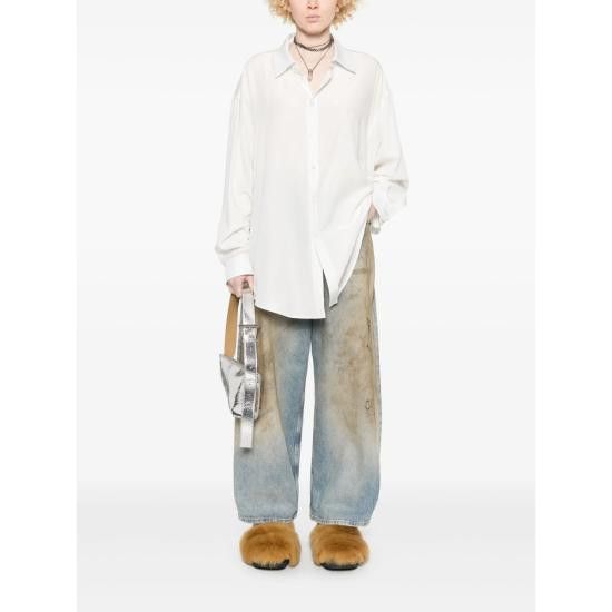 Balenciaga BALENCIAGA Women Shirts 814019 TRO37 9012 WHITE Size XS / US 0-2 / IT 36-38 - 4 Thumbnail