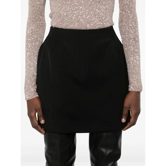 Balenciaga BALENCIAGA Women Mid Skirts 814084 TPT24 1000 BLACK Size 26" / US 2 / IT 38 - 2 Thumbnail
