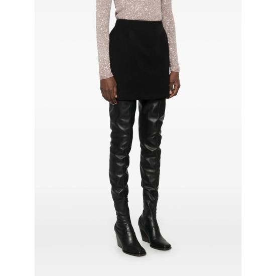 Balenciaga BALENCIAGA Women Mid Skirts 814084 TPT24 1000 BLACK Size 26" / US 2 / IT 38 - 5 Thumbnail