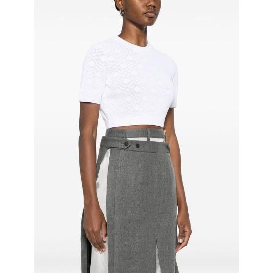 Givenchy GIVENCHY Women Tops BW90TT4ZPN 100 WHITE Size S / US 4 / IT 40 - 2 Thumbnail