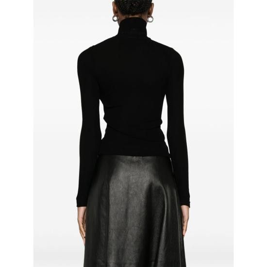 Balenciaga BALENCIAGA Women Tops 813303 TRVW2 1000 BLACK Size S / US 4 / IT 40 - 3 Thumbnail