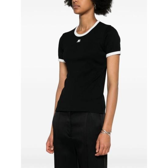 Courreges COURREGES Women Tops VESJTS017JS 0070 9901 BLACK Size L / US 10 / IT 46 - 5 Thumbnail
