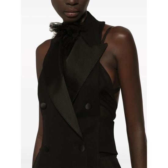 Dolce & Gabbana DOLCE & GABBANA Women Vests F79DET FU28J N0000 BLACK Size M / US 6-8 / IT 42-44 - 5 Thumbnail