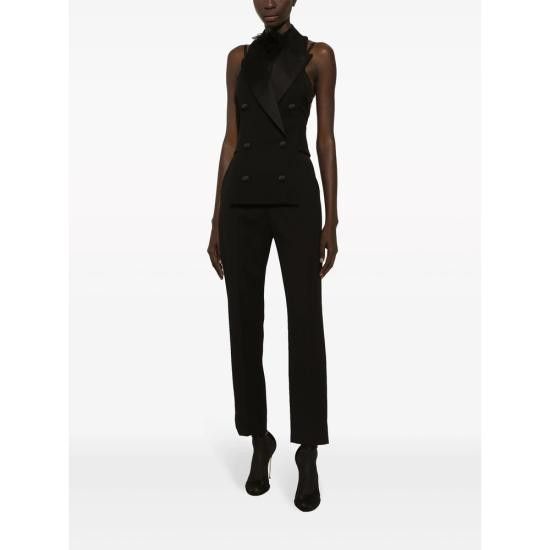 Dolce & Gabbana DOLCE & GABBANA Women Vests F79DET FU28J N0000 BLACK Size M / US 6-8 / IT 42-44 - 3 Thumbnail