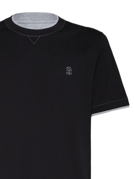 Brunello Cucinelli BRUNELLO CUCINELLI Men T-Shirts M0B137451G CGB88 Blue Size US L / EU 52-54 / 3 - 7 Thumbnail