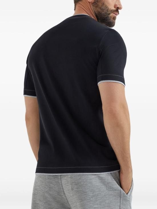 Brunello Cucinelli BRUNELLO CUCINELLI Men T-Shirts M0B137451G CGB88 Blue Size US M / EU 48-50 / 2 - 5 Thumbnail