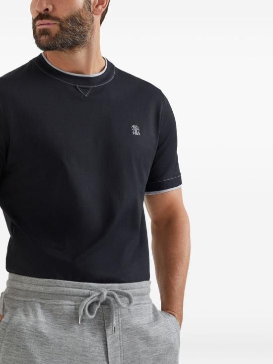 Brunello Cucinelli BRUNELLO CUCINELLI Men T-Shirts M0B137451G CGB88 Blue Size US S / EU 44-46 / 1 - 4 Thumbnail