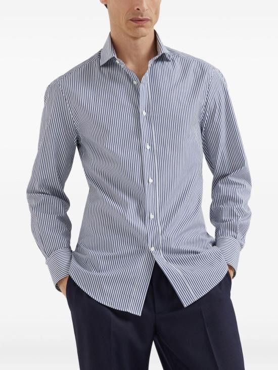 Brunello Cucinelli BRUNELLO CUCINELLI Men Long Tops MY6491718 C003 Blue Size US L / EU 52-54 / 3 - 6 Thumbnail