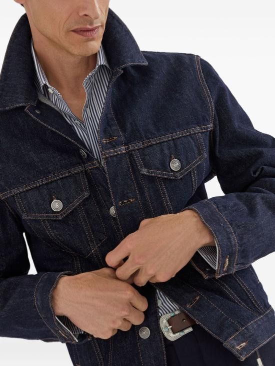 Brunello Cucinelli BRUNELLO CUCINELLI Men Long Tops MY6491718 C003 Blue Size US XXL / EU 58 / 5 - 2 Thumbnail