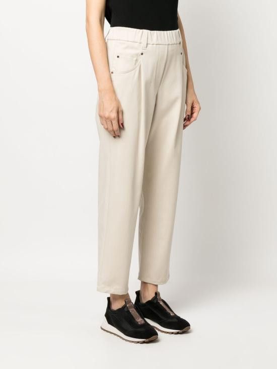 Brunello Cucinelli BRUNELLO CUCINELLI Women Straight Pants MP126P8417 C8913 Brown Size 26" / US 2 / IT 38 - 4 Thumbnail