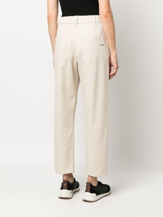 Brunello Cucinelli BRUNELLO CUCINELLI Women Straight Pants MP126P8417 C8913 Brown Size 28" / US 6 / IT 42 - 3 Thumbnail