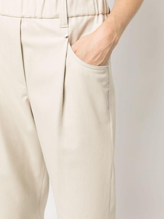 Brunello Cucinelli BRUNELLO CUCINELLI Women Straight Pants MP126P8417 C8913 Brown Size 30" / US 8 / IT 44 - 2 Thumbnail