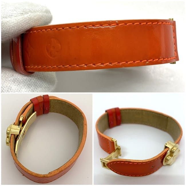 Louis Vuitton LOUIS VUITTON Bracelet Orange Leather Size ONE SIZE - 3 Thumbnail