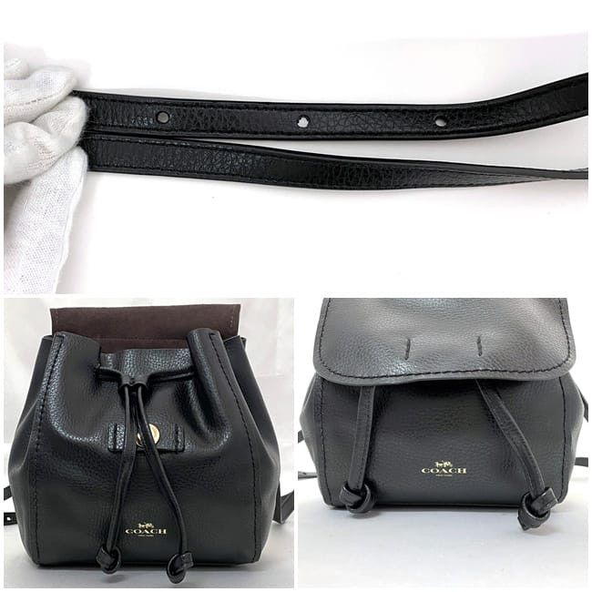Coach COACH Backpack Black Leather Size ONE SIZE - 3 Thumbnail