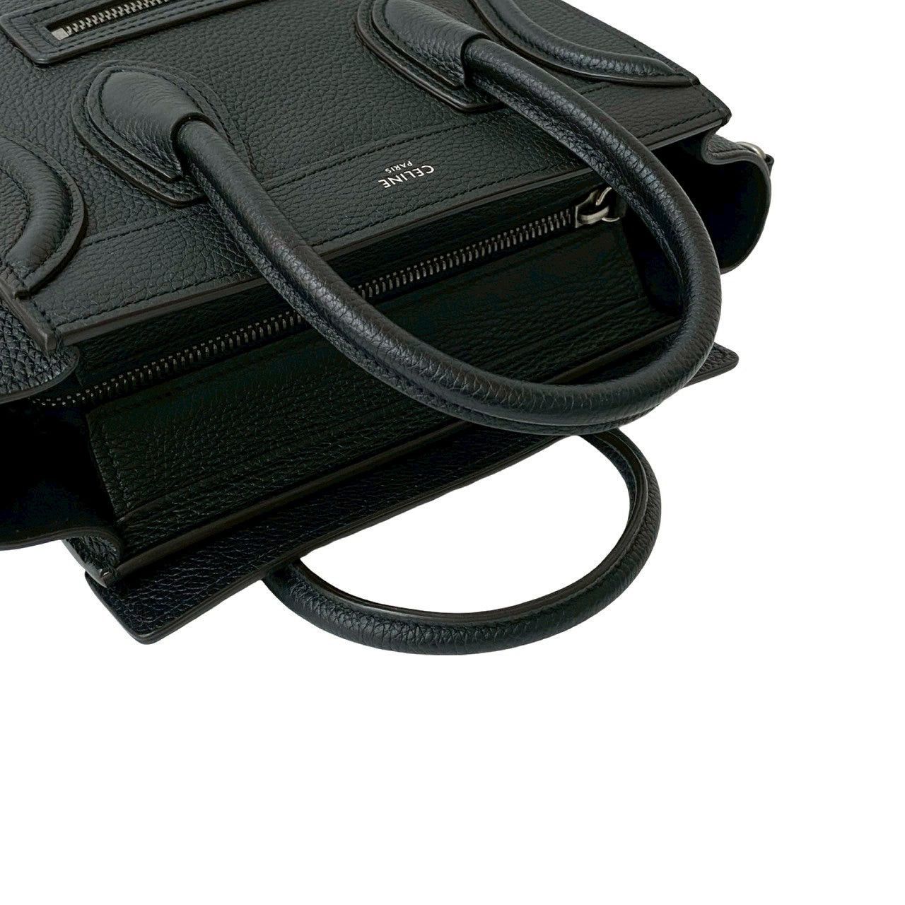 Celine Celine Shoulder Bag Black Leather Size ONE SIZE - 4 Thumbnail