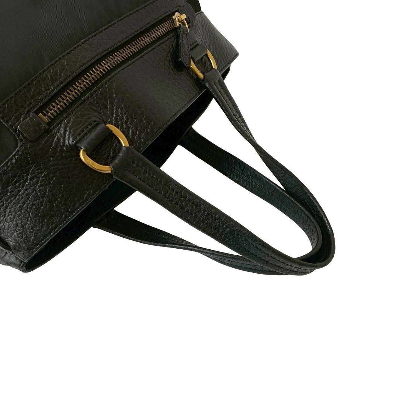 Prada Prada Handbag Black Leather Size ONE SIZE - 4 Thumbnail