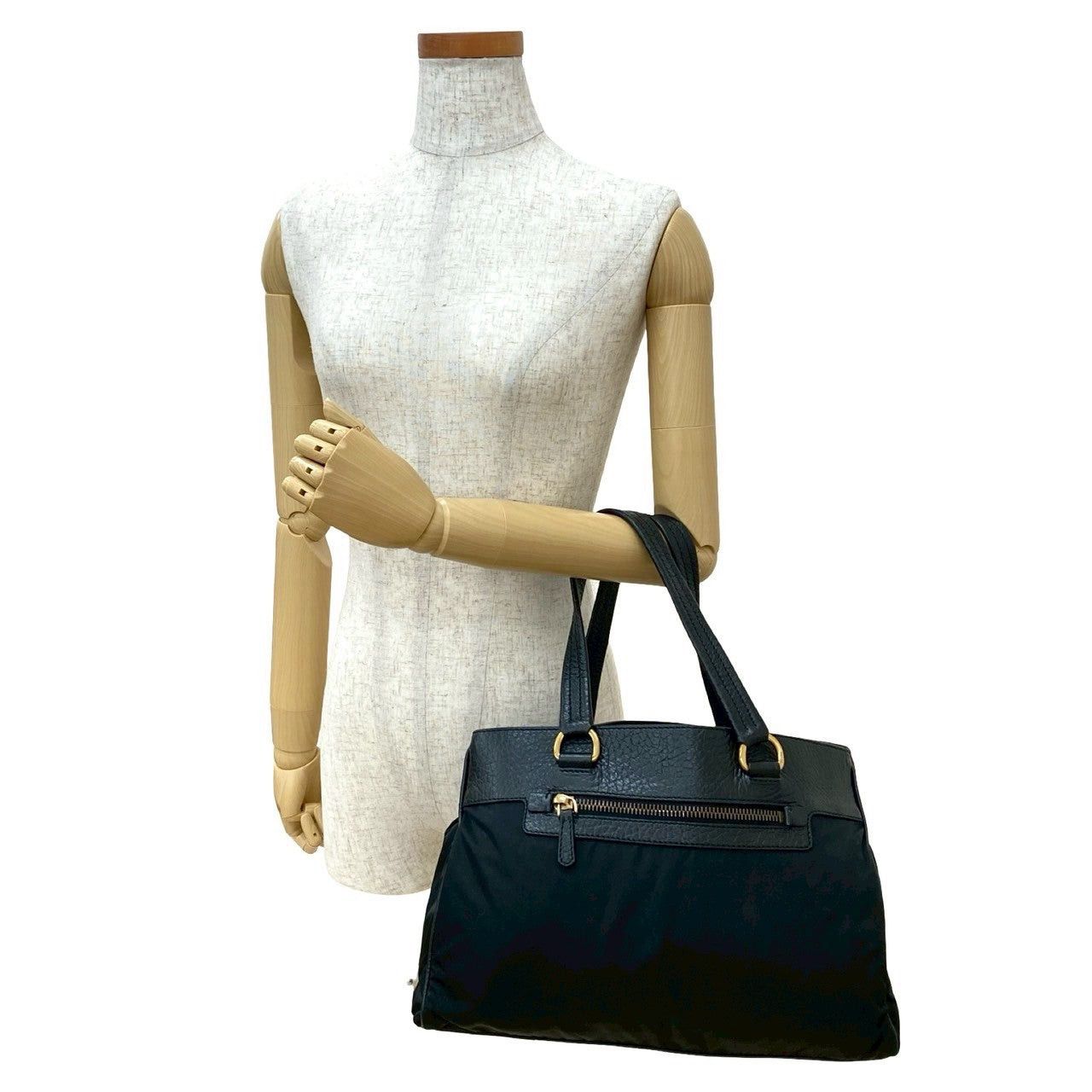Prada Prada Handbag Black Leather Size ONE SIZE - 2 Thumbnail
