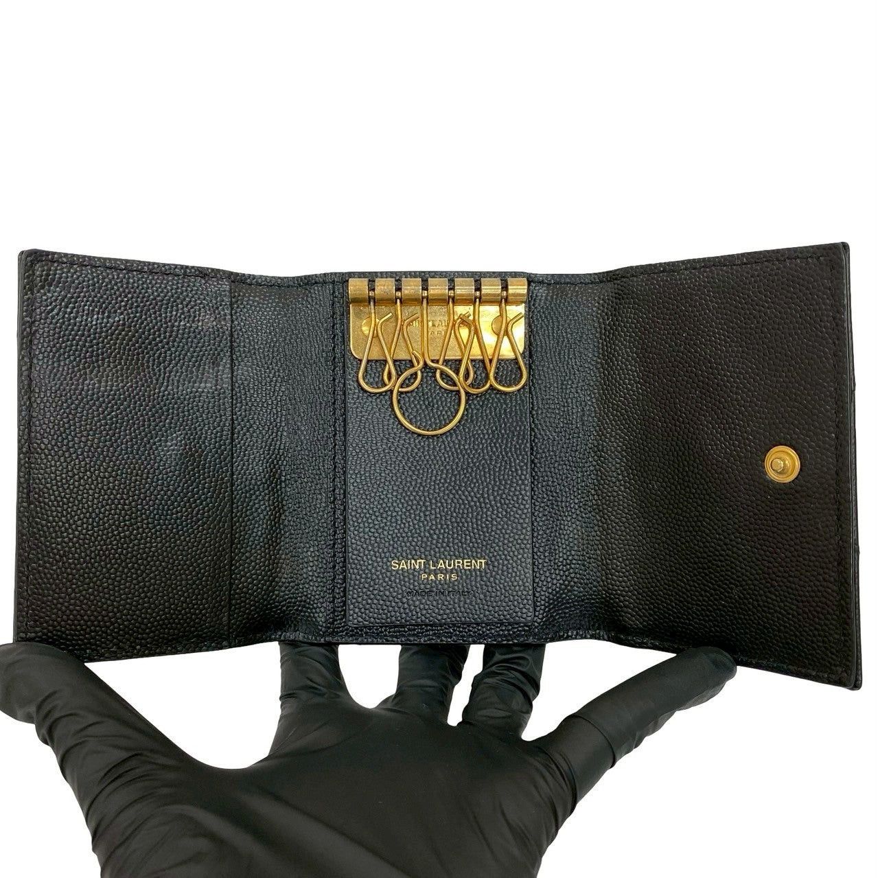 Yves Saint Laurent Yves Saint Laurent Black Leather Size ONE SIZE - 7 Thumbnail