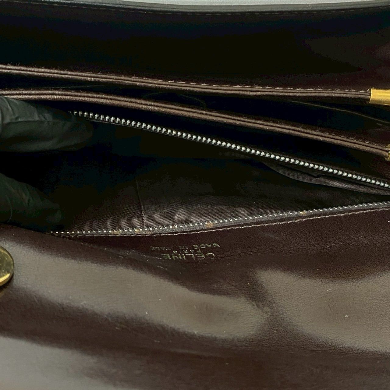 Celine Celine Shoulder Bag Brown Leather Size ONE SIZE - 10 Thumbnail