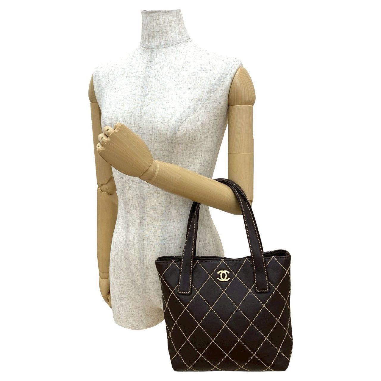 Chanel Chanel Handbag Brown Leather Size ONE SIZE - 2 Thumbnail