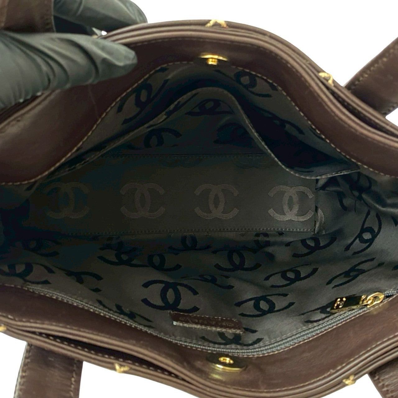 Chanel Chanel Handbag Brown Leather Size ONE SIZE - 9 Thumbnail