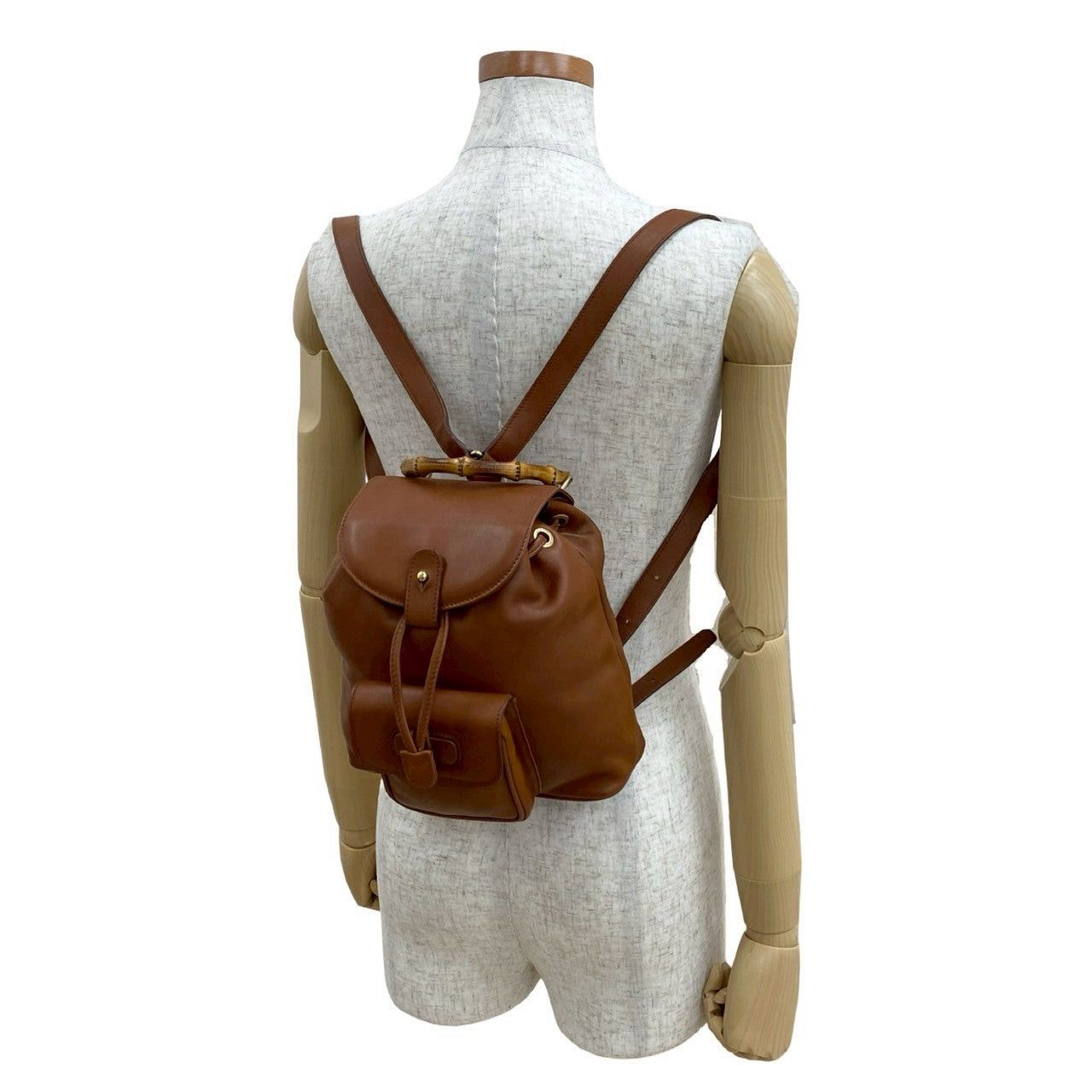 Gucci Gucci Backpack Brown Leather Size ONE SIZE - 2 Thumbnail