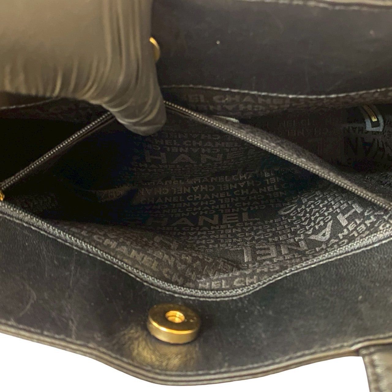 Chanel Chanel Handbag Black Leather Size ONE SIZE - 10 Thumbnail