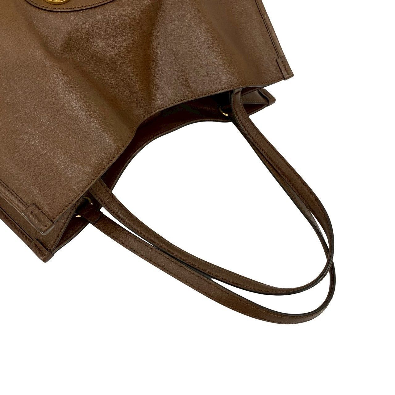 Gucci Gucci Tote Bag Brown Leather Size ONE SIZE - 4 Thumbnail