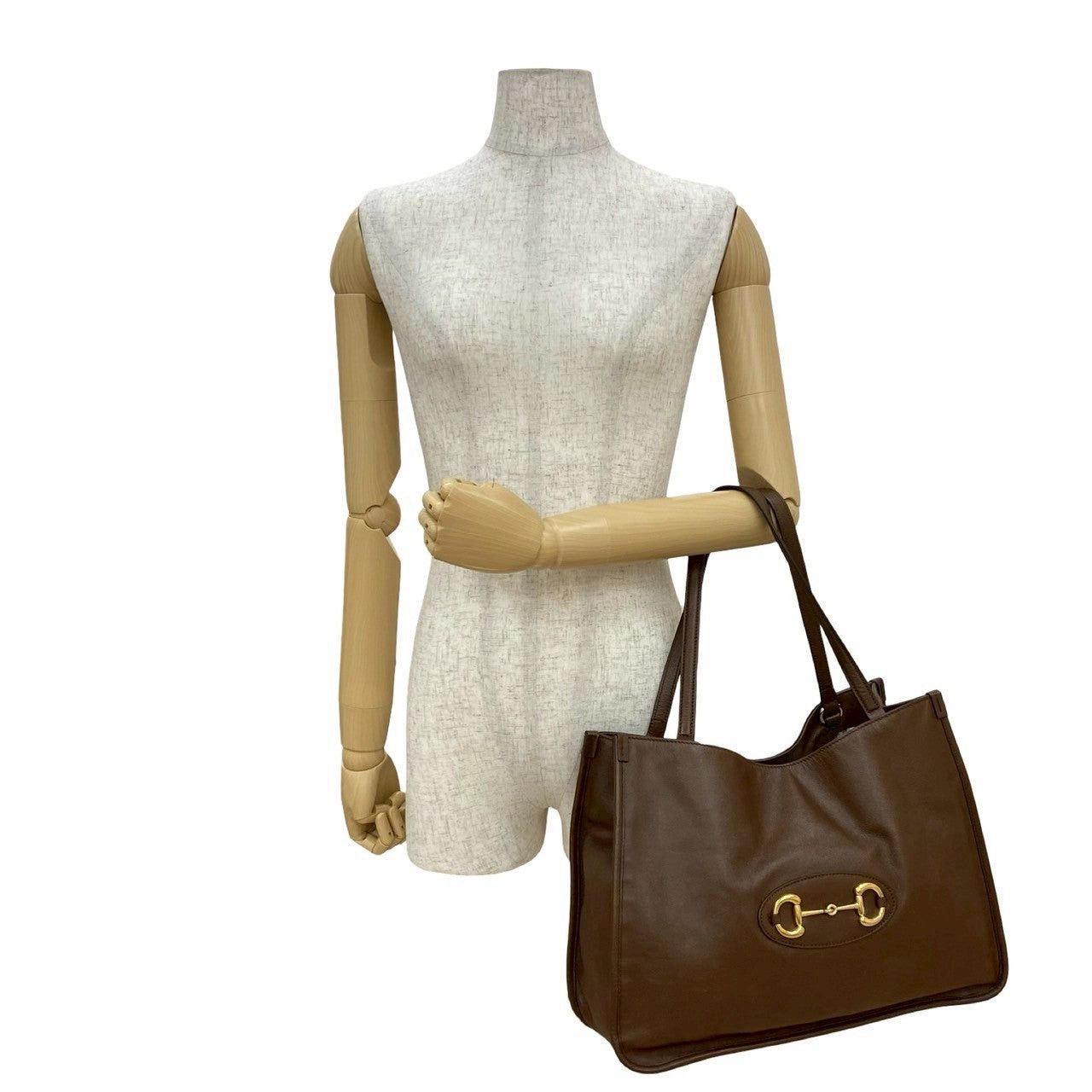Gucci Gucci Tote Bag Brown Leather Size ONE SIZE - 2 Thumbnail