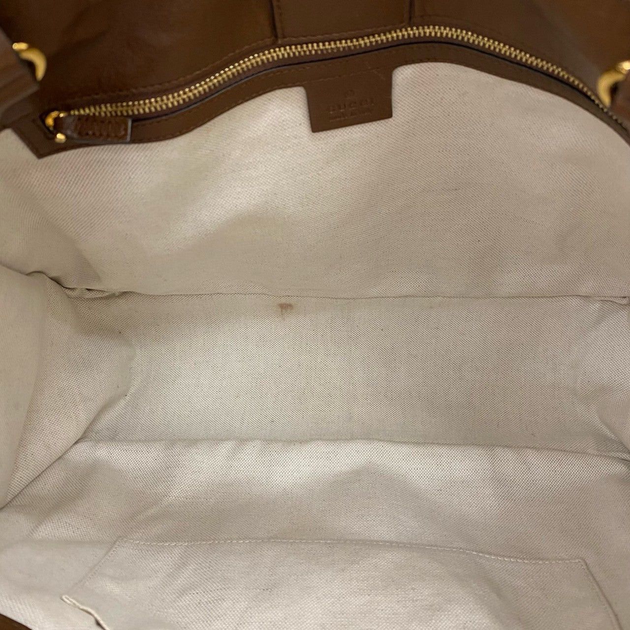 Gucci Gucci Tote Bag Brown Leather Size ONE SIZE - 9 Thumbnail