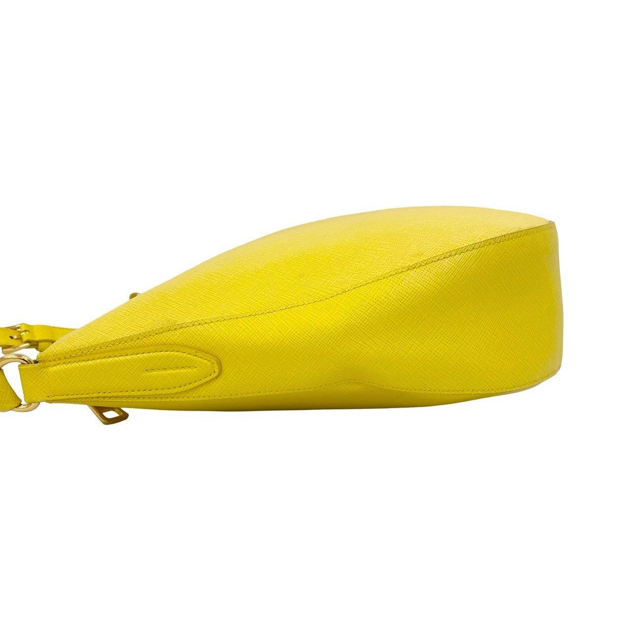 Prada Prada Shoulder Bag Yellow Leather Size ONE SIZE - 5 Thumbnail