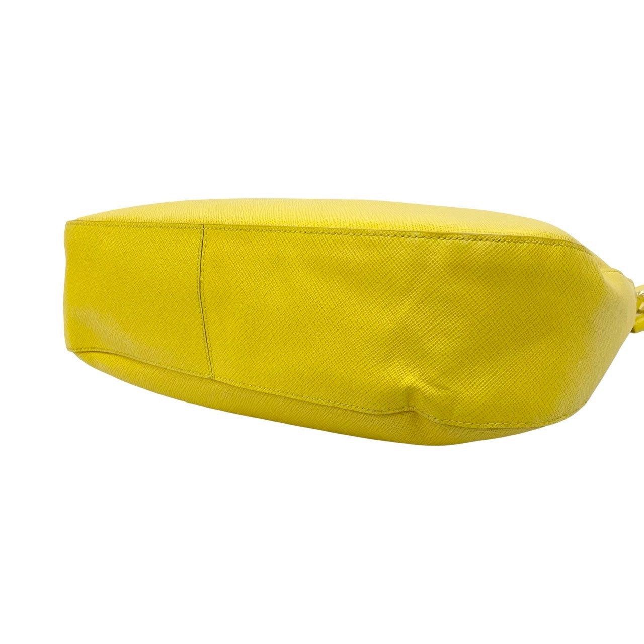 Prada Prada Shoulder Bag Yellow Leather Size ONE SIZE - 8 Thumbnail