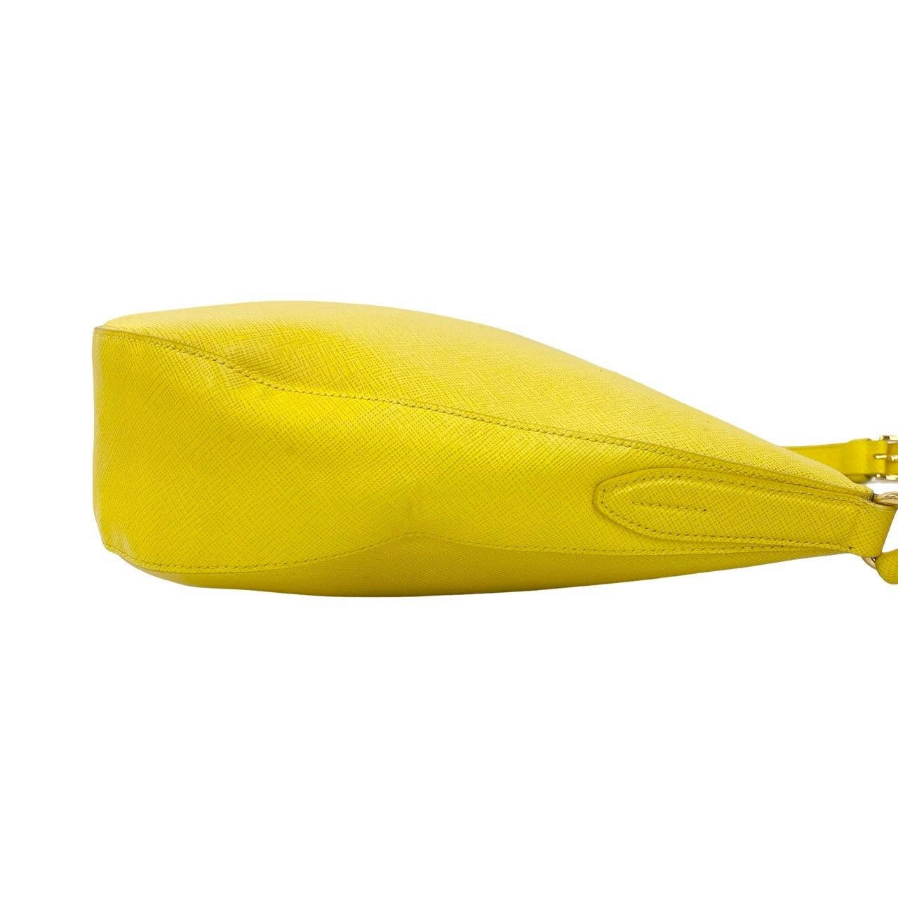 Prada Prada Shoulder Bag Yellow Leather Size ONE SIZE - 6 Thumbnail
