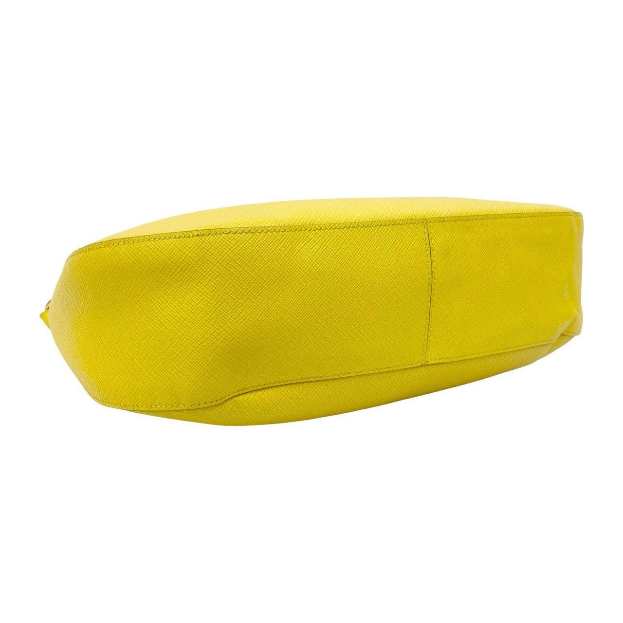 Prada Prada Shoulder Bag Yellow Leather Size ONE SIZE - 7 Thumbnail