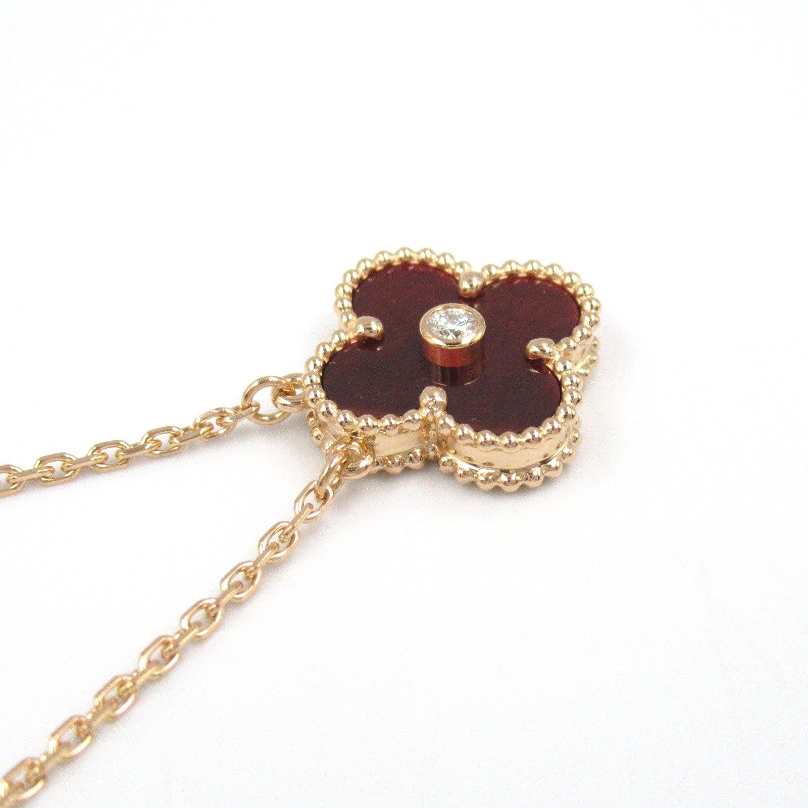 Van Cleef & Arpels Van Cleef Arpels Alhambra Necklace Bullseye K18Pg (Pink Gold) Diamond Clear Brown Size ONE SIZE - 6 Thumbnail