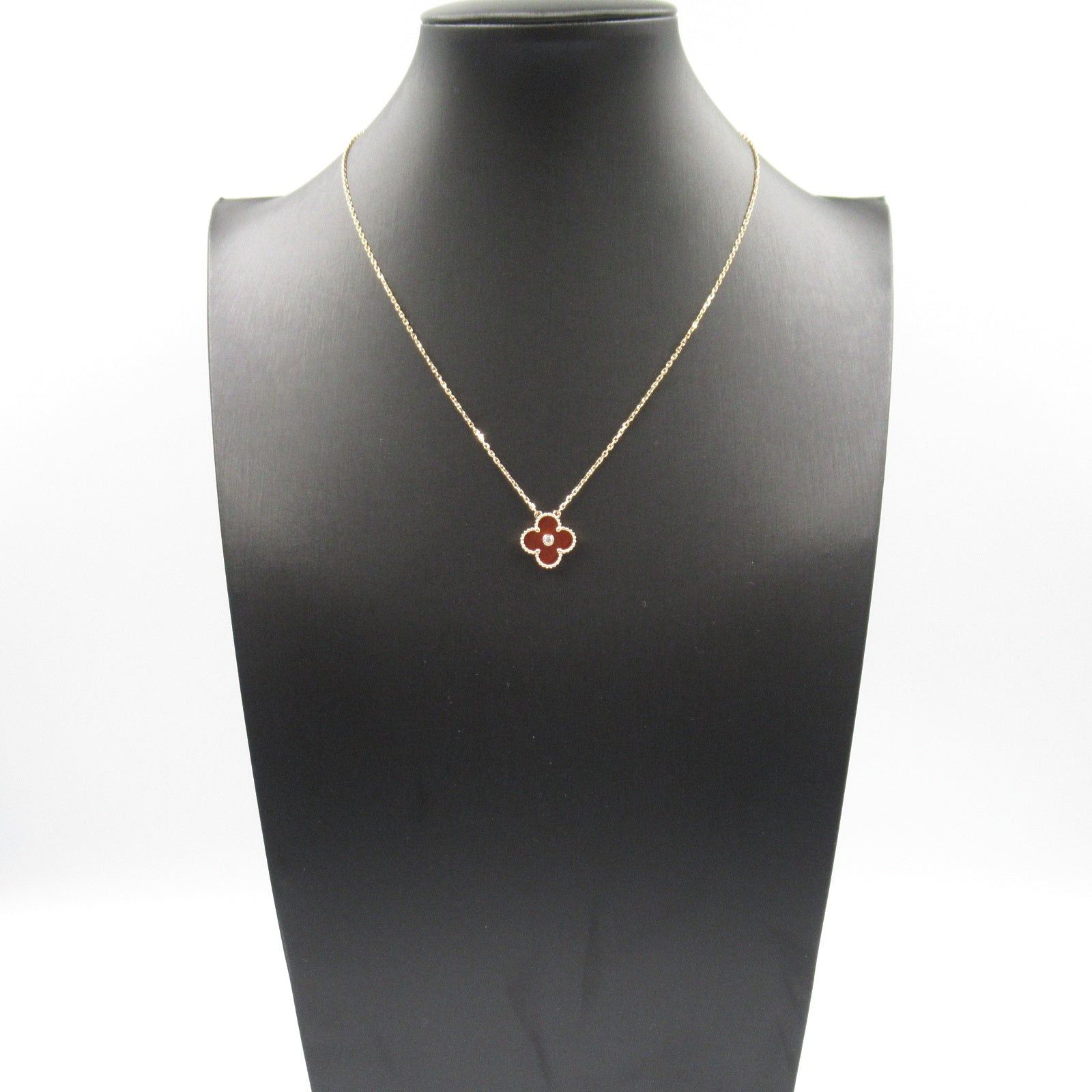 Van Cleef & Arpels Van Cleef Arpels Alhambra Necklace Bullseye K18Pg (Pink Gold) Diamond Clear Brown Size ONE SIZE - 8 Thumbnail