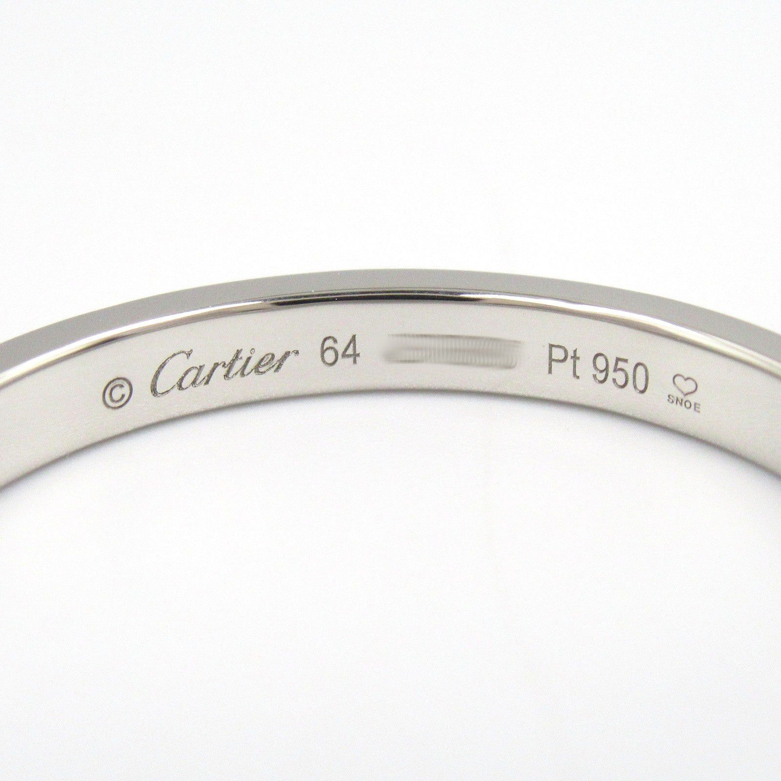 Cartier Cartier Engraved Ring Pt950 Platinum Silver Size ONE SIZE - 4 Thumbnail